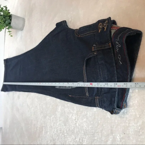 Tommy Hilfiger modern bootcut dark blue jeans size 8S - Picture 8 of 14